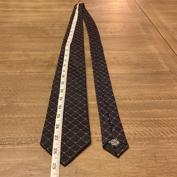 BOSS by Hugo Boss Black Silk Diamond Print Tie - Picture 8 of 9